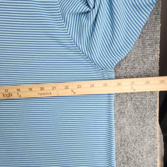 Peter Millar Seaside Polo Shirt Striped Blue XL Stretch Golf Short Sleeve Adult - Picture 6 of 11